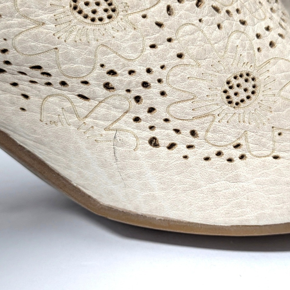 L'Artiste by Spring Step Fab Laser Cut Heel Sandal Cream Boho EU 38 US 7.5 - Picture 10 of 14